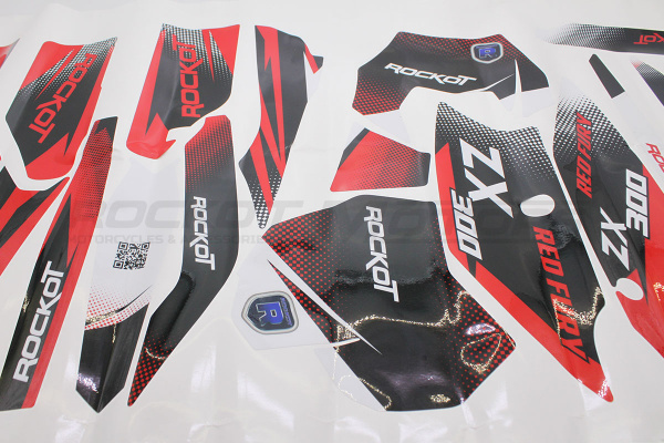 Наклейки из ПВХ самоклеящиеся ROCKOT ZX300 Red Fury - купить в